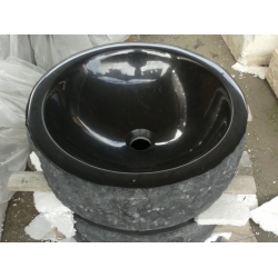schwarze Farbe Granit Waschbecken und Becken