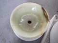Runde grüne Onyx poliert Waschbecken