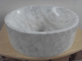 Polierte Runde weiße Marmor Waschbecken