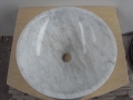 Polierte Runde weiße Marmor Waschbecken