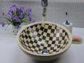 Runde Form Marmor Mosaik Waschbecken und Becken