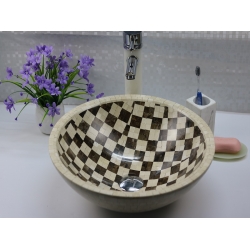 Marmor-Mosaik Waschbecken und Becken