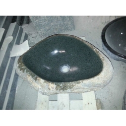 natürlicher grüner Granit Waschbecken und Becken