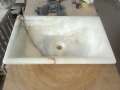 Quadratische Form Onyx Waschbecken und Becken