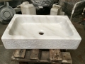 weiße Marmor Waschbecken quadratische Form