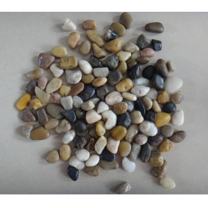 mixed colours polished pebbles