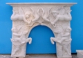 weiße dekorative Marmor-Kamin-Kaminsimses