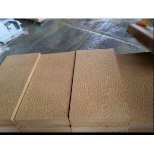 Beige sandstone tiles for wall cladding