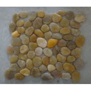 yellow pebble mesh tiles
