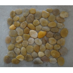 yellow pebble mesh tiles