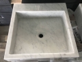 Quadratische Form weißen Carrara Marmor Waschbecken