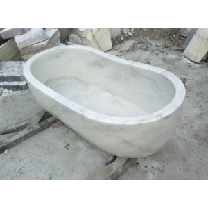  Natural White stone bathtub for bathroom