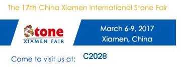 Vorbereitung für die 17. Xiamen Stone Fair 6.-9. März.
